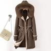 Women Parka Fashion Long Coat Wool Liner Hooded Parkas 2023 New Winter Jacket Slim with Fur Collar Warm Snow Wear Padded Clothes