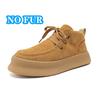 Мужские повседневные ботинки из натуральной кожи, дизайнерские ботильоны, ручная строчка, мужская обувь для ходьбы, теплые зимние ботинки с плюшевым мехом