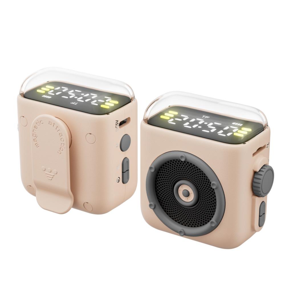 Retro Mini Bluetooth Speaker with Magnetic Clip, Portable Wireless Speaker for Outdoor Desktop Use, Cute Cartoon Design