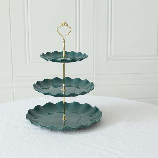 3-х уровневая башня-стенд для кексов, стойка для демонстрации десертов, не содержит бисфенол А, большая вместимость, простая сборка, многоуровневый поднос для сервировки тортов, принадлежности для вечеринок