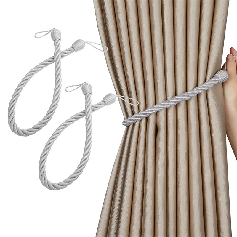 2 шт. подхваты для штор, оконные драпировочные веревки, хлопчатобумажные веревки, плетение галстуков, держатель для штор, пряжки, декоративные аксессуары для дома