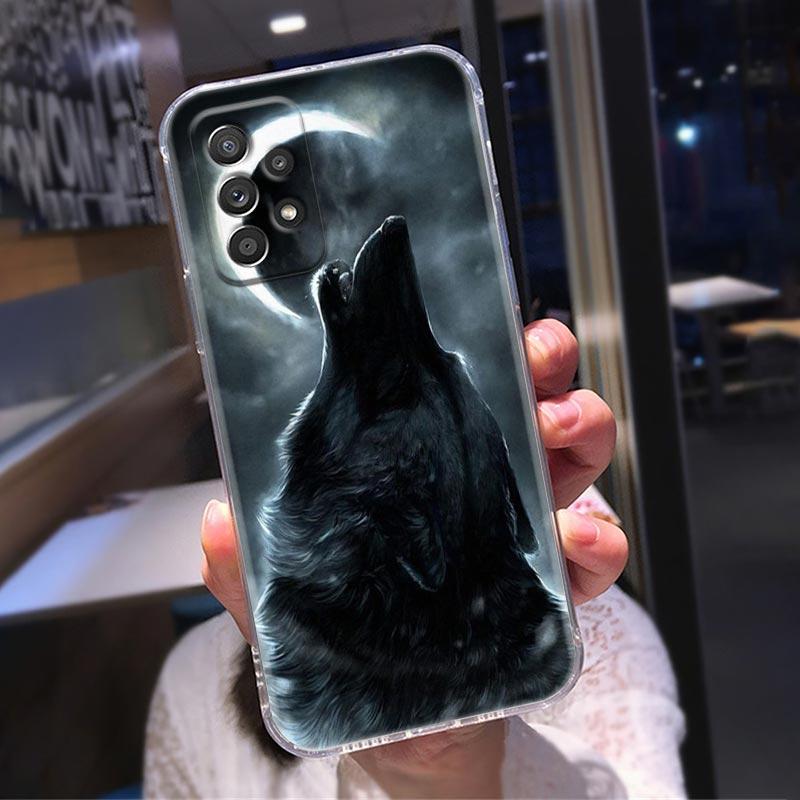 Силиконовый прозрачный чехол для Samsung Galaxy A52 A51 A53 A72 A71 A73 A32 A31 A33 A22 A11 Мягкие чехлы Чехол Орел Кот Лев Тигр Животное