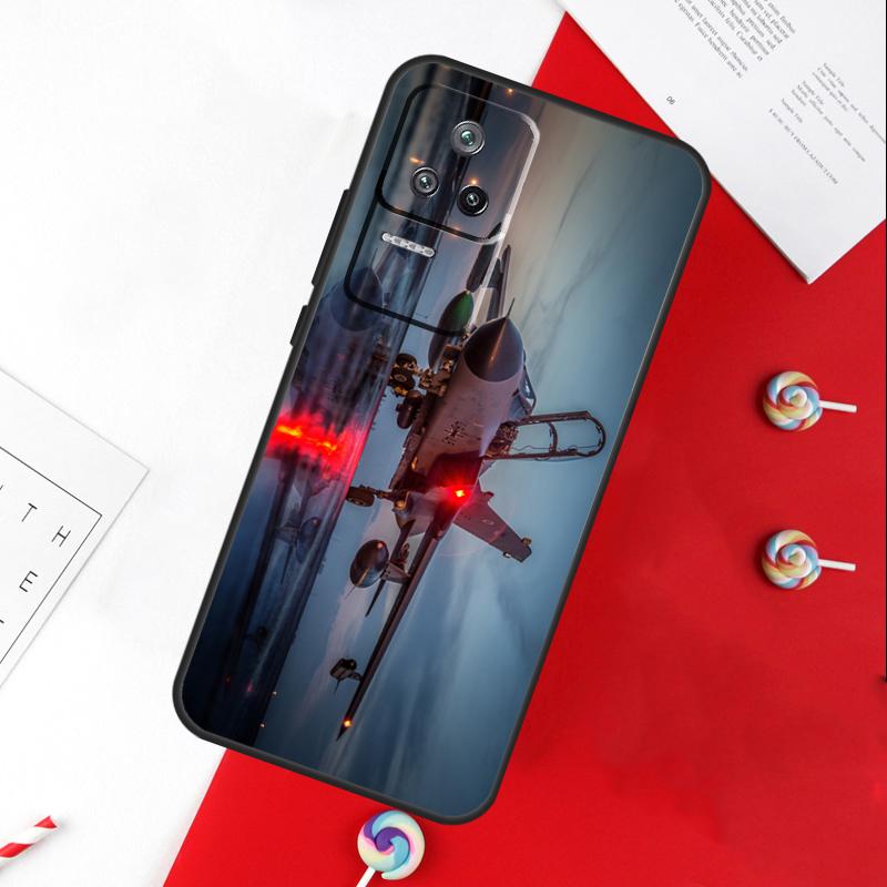 Чехол для телефона Xiaomi 14 Ultra 15 13 11T 12T 13T 14T Pro POCO X7 Pro X3 X5 X6 M6 F5 F6 Pro с рисунком истребителя