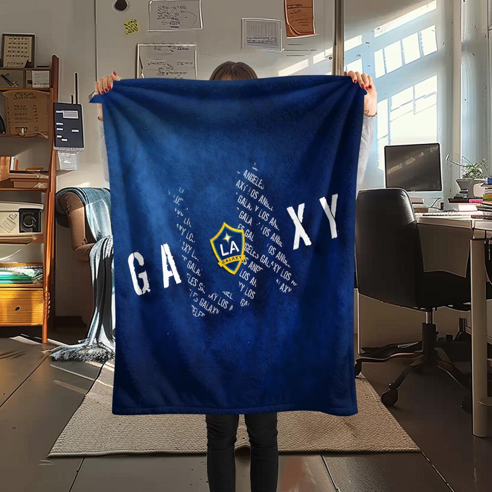 LA Galaxy Flannel Blanket, High quality Comfortable for All Seasons, Home Decor, Warmth and Comfort