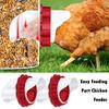 4/6/8Pcs Automatic Chicken Feeder No Waste Poultry Feeder Rain-Proof Moisture-Proof Feeder with Mounting Hole