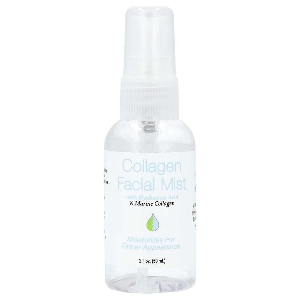 Collagen Facial Mist with Hyaluronic Acid and Marine Collagen, Fragrance Free, 59 Ml (2 Fl Oz)