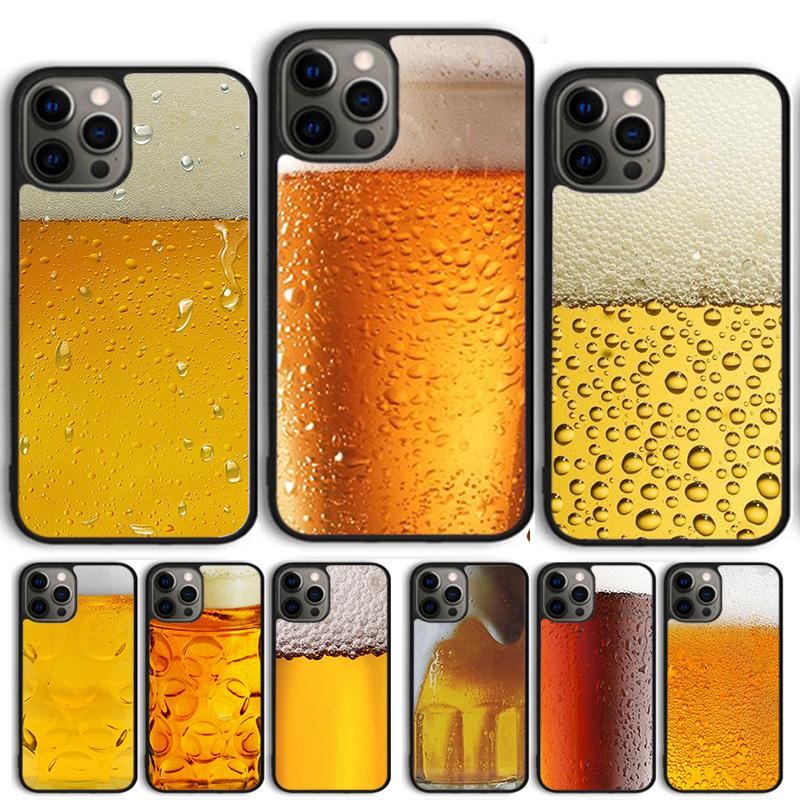 Чехол-бампер для iPhone 17 Air 15 16 14 13 12 Pro Max 11 Pro Max Plus с изображением бокала алкоголя и пива
