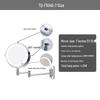 LED Wall-Mounted Folding Telescopic Double-Sided Makeup Mirror