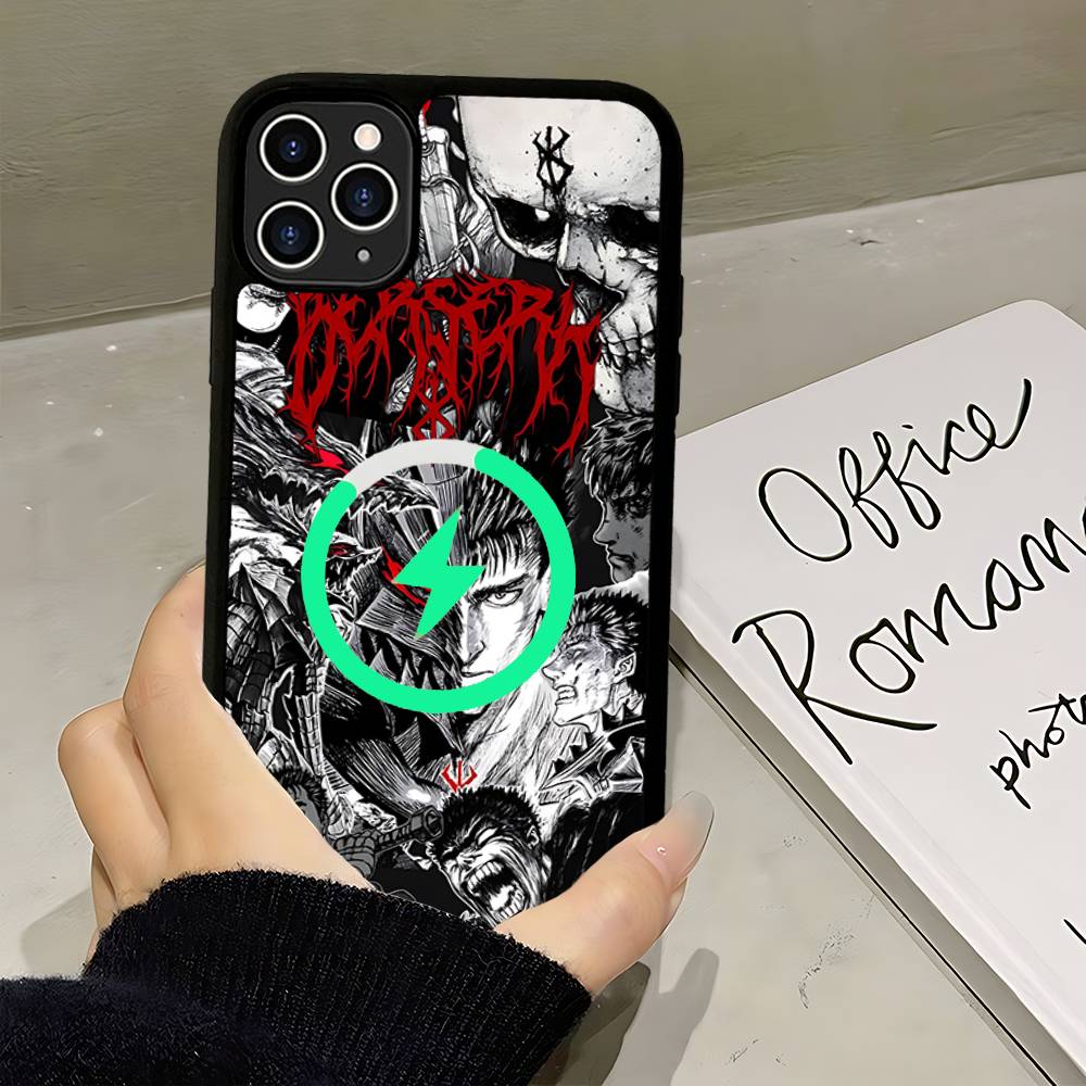Anime Fashion Berserk Guts Phone Case For IPhone 17 16 15 14 13 12 11 Pro Max Plus Magsafe Magnetic Shell
