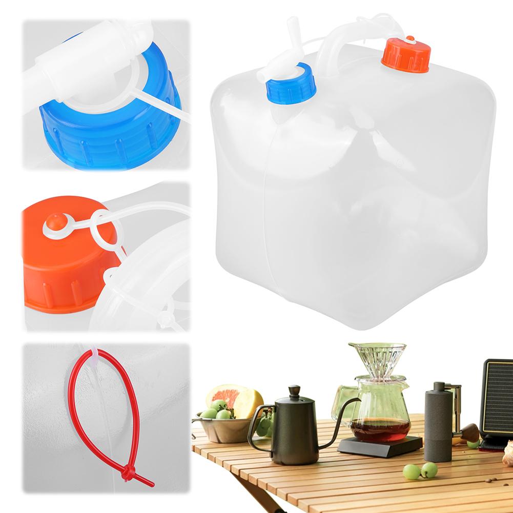 5-20L Portable Outdoor Water Tank Large Capacity Folding Water Container Camping Water Storage Bucket for BBQ Picnic Fishing