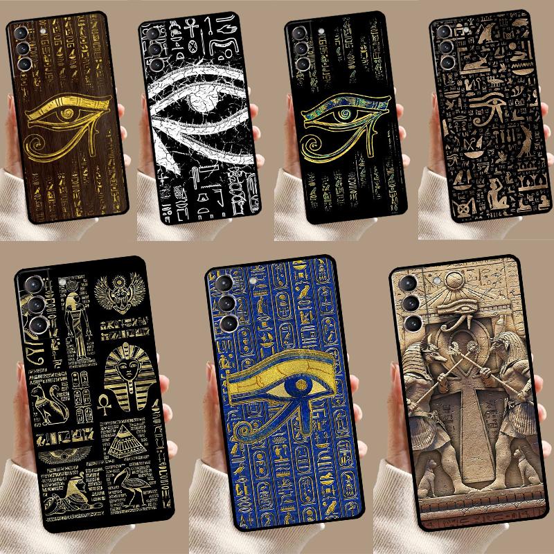 Священный Глаз Гора Египет Фреска Чехол Для Samsung Galaxy S23 Ultra S24 S22 Note 20 Ultra 10 Plus S8 S9 S10 S20 S21 FE Чехол