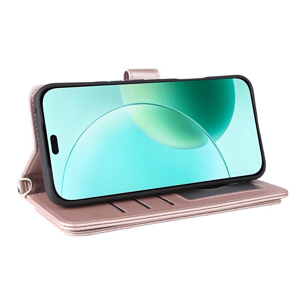 Чехол-кошелек для Honor 400 Lite с плечевым/кистевым ремешком, кожаный чехол для телефона со стендом