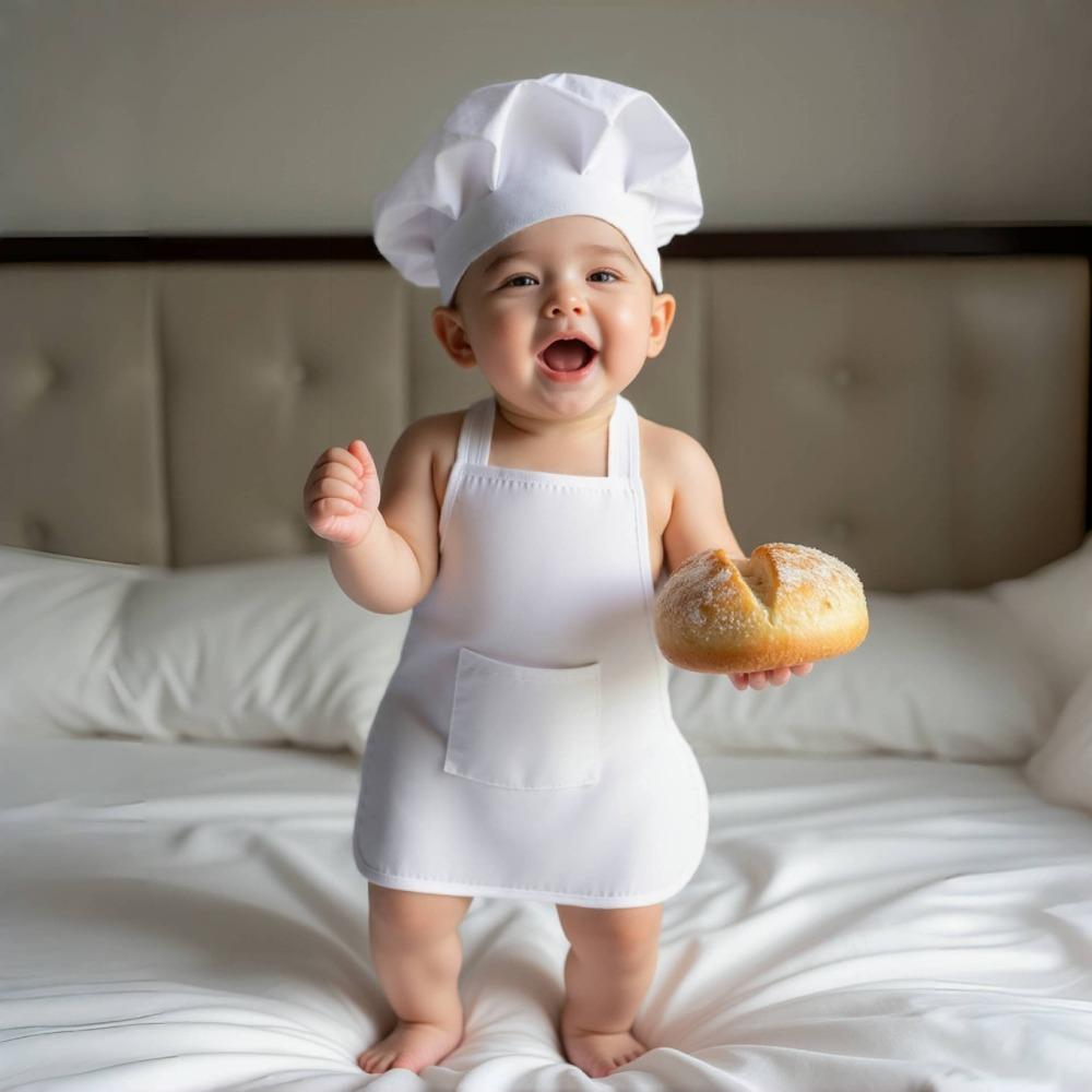 Children's Chef Role - playing Clothing Infant Little Chef Outfit for Performance & Photography