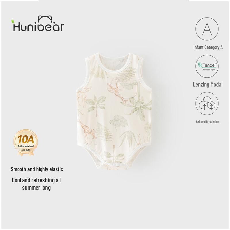 Счастливый Медвежонок Детский Летний Боди без Рукавов