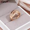 Kinel Glossy Rose Gold Color Rings For Women Big Size Luxury Rings