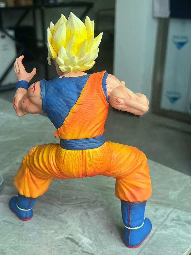 Фигурка Экшн Фигурка Гогоку Супер Сайян 2 из Dragon Ball Z, Поврежденная в Бою, Коллекционная Статуэтка Аниме, Периферийный Декор Манга Для Фанатов Аниме