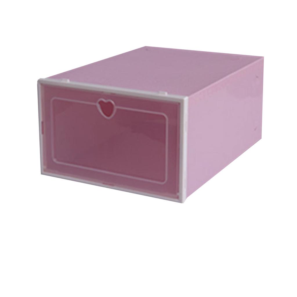 Пластиковая штабелируемая коробка для обуви, органайзер для хранения, прозрачный складной домашний текстиль, органайзер для хранения вещей