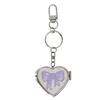 Double Sided Mirror Bag Hanging Keychain Heart Shape Cosmetic Mirror Key Chain  Women