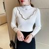 Half High Neck Women's Sweater Autumn and Winter Fashion Slim Knitted Sweater Long Sleeved Pullover Sweater