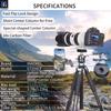 INNOREL GT254CF Carbon Fiber Tripod with Quick Lever Irregular Center 15kg Maximum Load Working Pipe Panoramic Macro Center and Bag Included Lock,