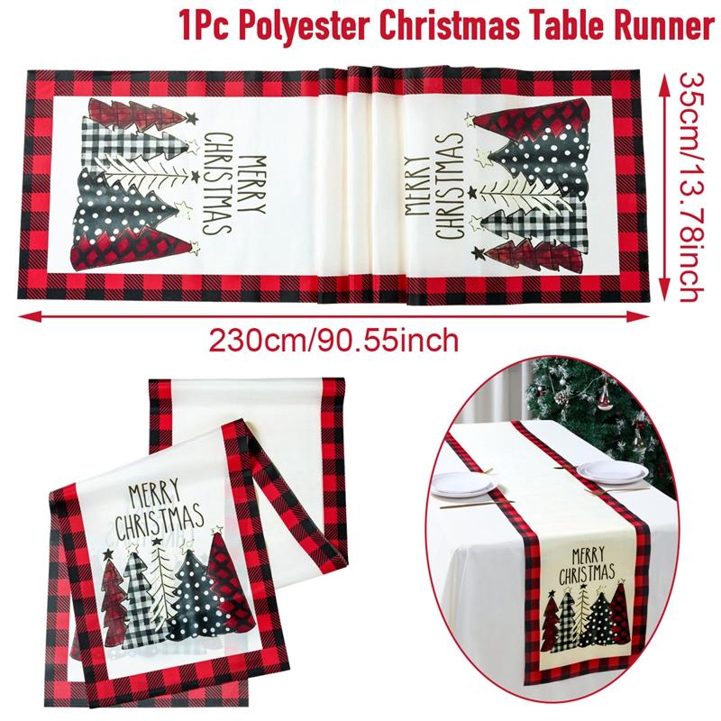 Рождественская дорожка для стола Веселые рождественские украшения для дома 2024 года дорожка для стола Рождественские украшения Navidad Natal Подарок на Новый год 2025