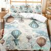 Hot Air Balloon Duvet Cover Set Single King Cartoon Animal Bedding Set Cute Sika Deer Elephant Comforter Cover For Kids Teens