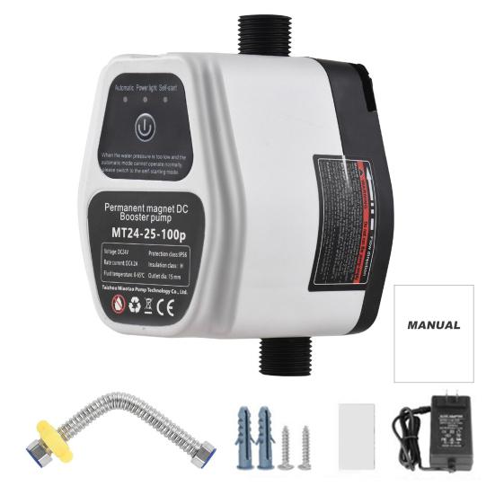 Автоматический портативный насос повышения давления воды 3 режима регулируемый водонепроницаемый низкий уровень шума 100 Па бытовой