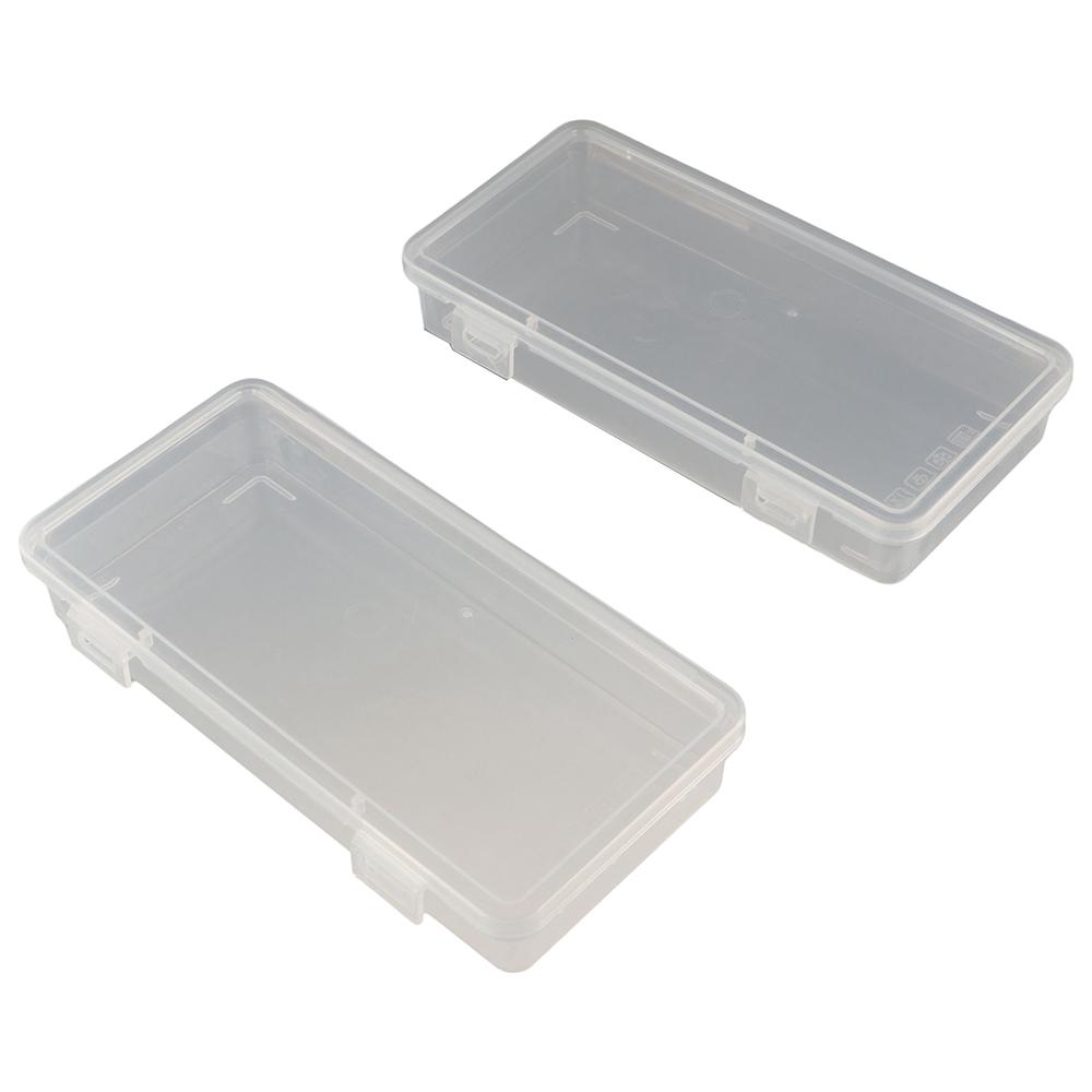Transparent Desktop Storage Box Buckled Stationery Box Waterproof Pencil Case Organizer