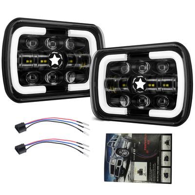 2 шт. 7" светодиодные фары, прямоугольные фары с дальним/ближним светом, замена указателя поворота для