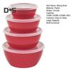 4 шт. миски для смешивания с крышками, контейнеры для салатов без бисфенола А, штабелируемые герметичные миски для хранения продуктов, набор мисок для приготовления еды для домашней еды на открытом воздухе