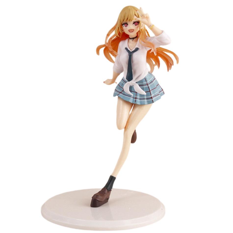 18cm Anime Kitagawa Marin 18cm Action Figure - Cute Uniform Girl Standing Pose Model Desktop Ornament Collectible Child Toy Gift