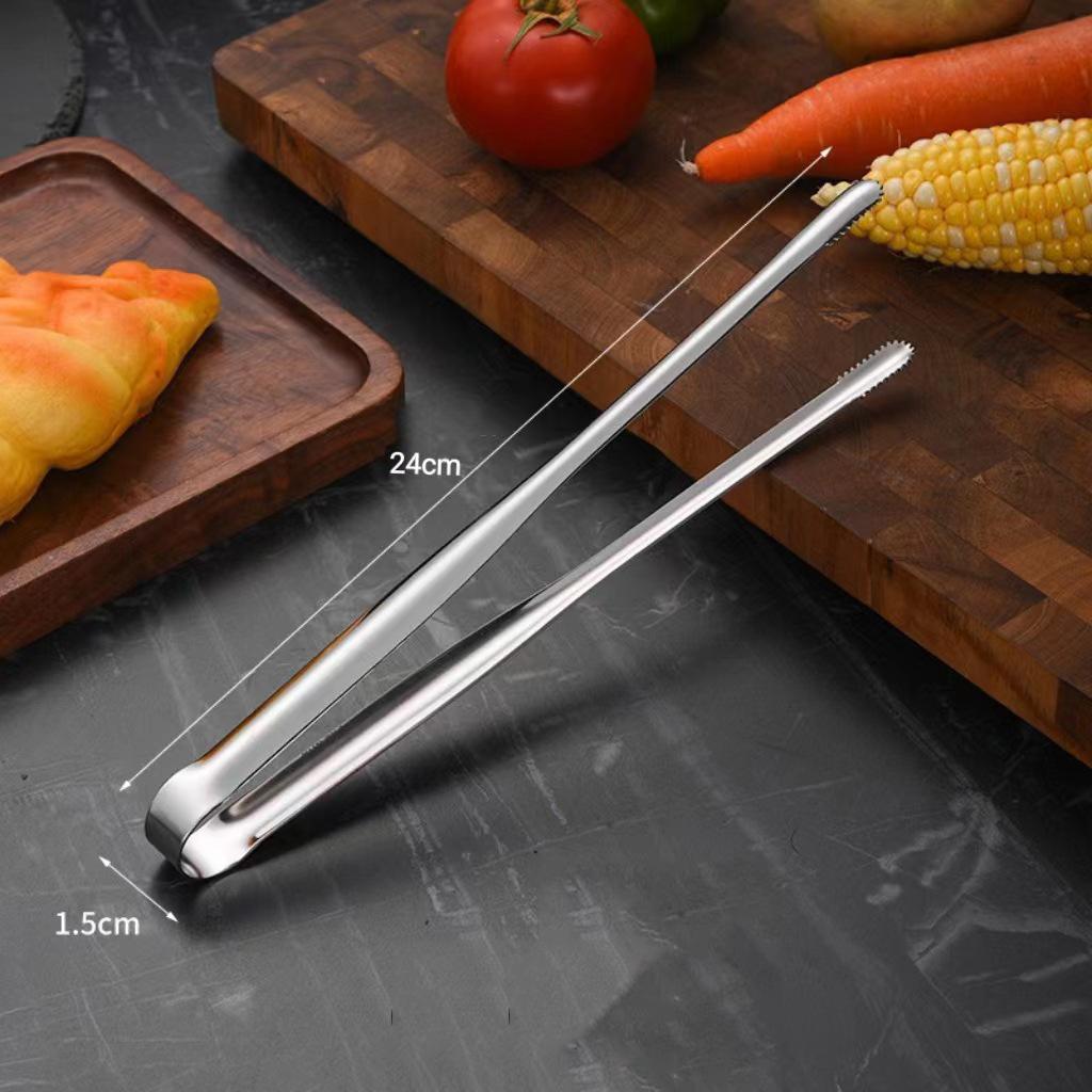 Пищевой противоскользящий зажим из нержавеющей стали Щипцы для барбекю Пикники Банкеты Щипцы для еды Длинные