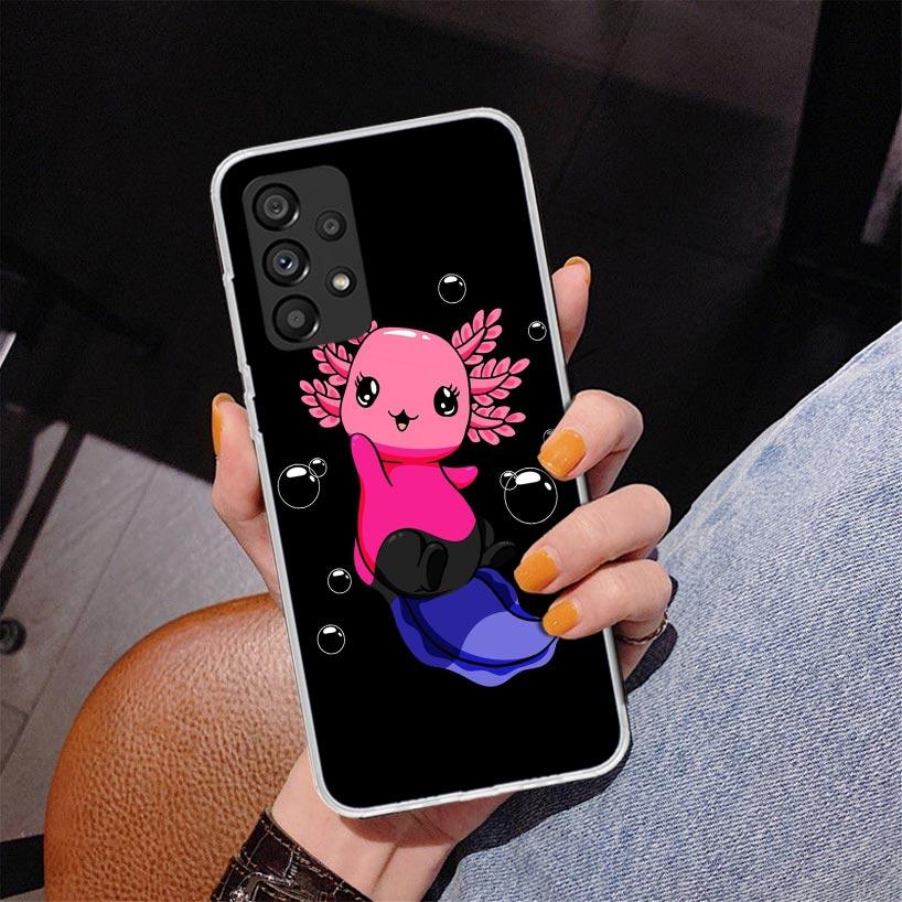 Милый Аксолотль Кавайный Чехол для Телефона Для Samsung Galaxy A52 A32 A22 A12 A51 A31 A50S A30S A20S A10S Note 20 Ultra 10 Plus S10 A72 A71