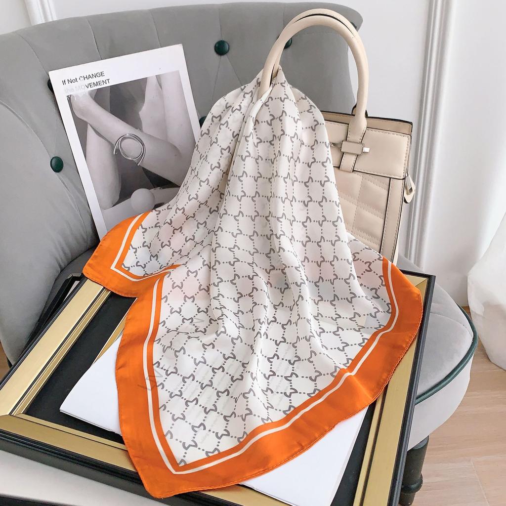 2024 New 70 CM Silk Shirt Decoration Small Square Scarf Fashionable And Versatile Commuting Scarf Neck Protection Scarf