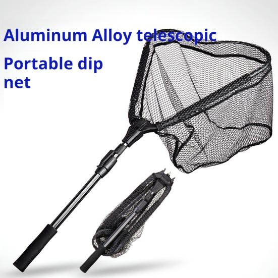 Рыболовный сачок из алюминиевого сплава с телескопической ручкой, портативный складной треугольный каркас, рыболовные принадлежности для ловли карпа