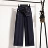 2025 Женские джинсы Длинные брюки Брюки оверсайз Эластичная талия Прямые Винтажные Повседневные Свободные брюки Осень Зима 2025