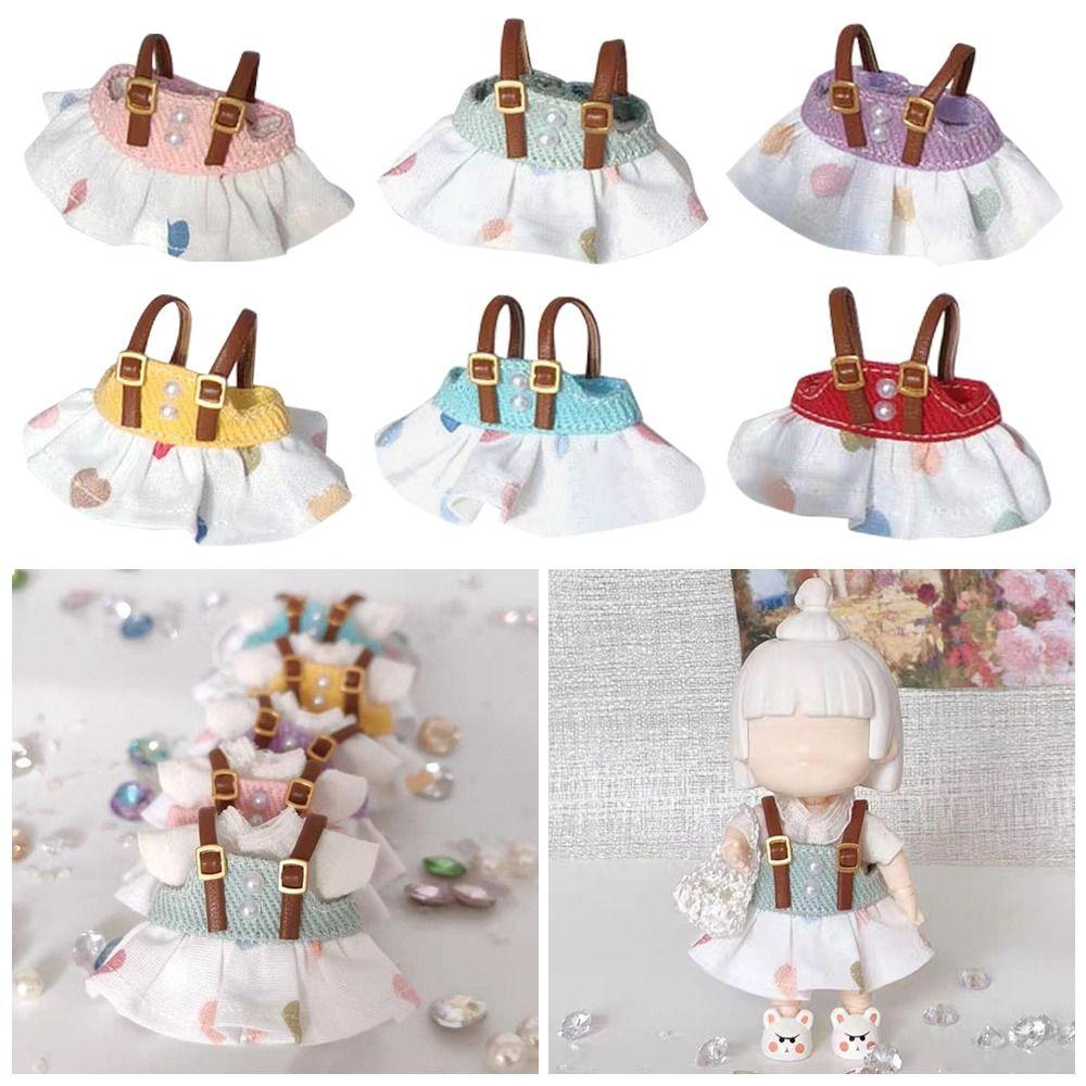 Джинсовая юбка на лямках ручной работы Детские игрушки для кукол BJD 1/12 / для кукол OB11 1/11 / для куклы GSC YMY