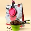 Collapsible Dog Food Scoop Pet Bag Clip Outdoor Bowl Measuring Cup Cat Food Sealing Clip Multifunctional Convenient Pet Supplies