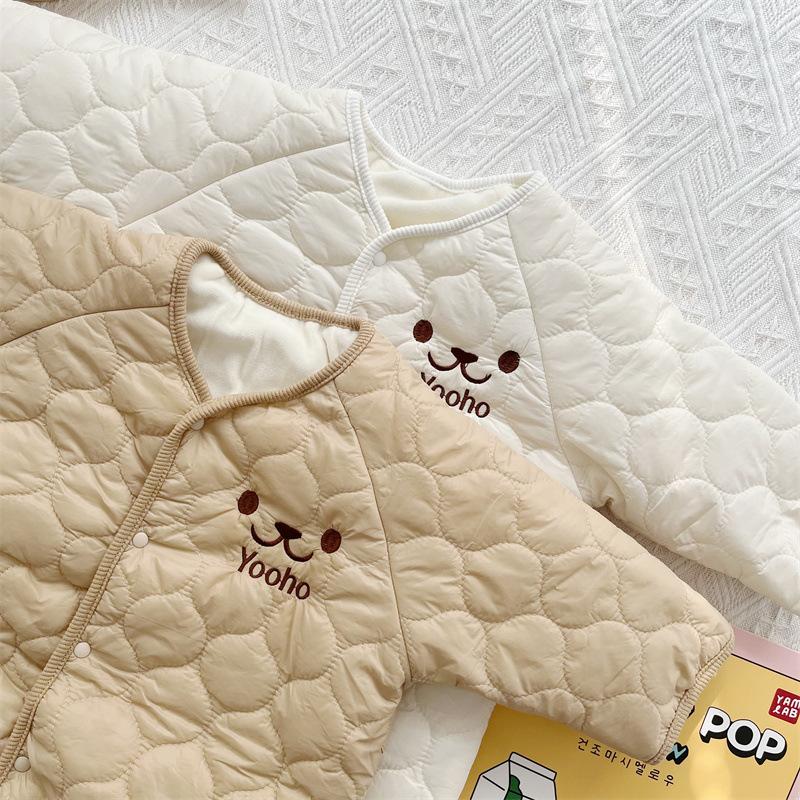 Bear Baby Winter Jumpsuit Scarf Autumn Toddler Outfit Set Fleece Newborn Romper for Boys Girls Clothes Infant Onesie