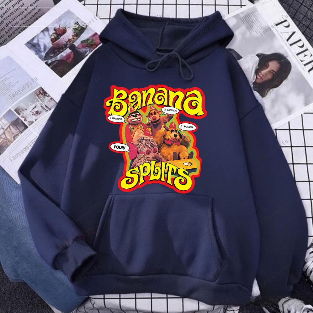 The Banana Splits Classic TV Show Hoodie Unisex Retro Cartoon Novelty Sweatshirt Casual Fashion Long Sleeve Gift Men Women Tops