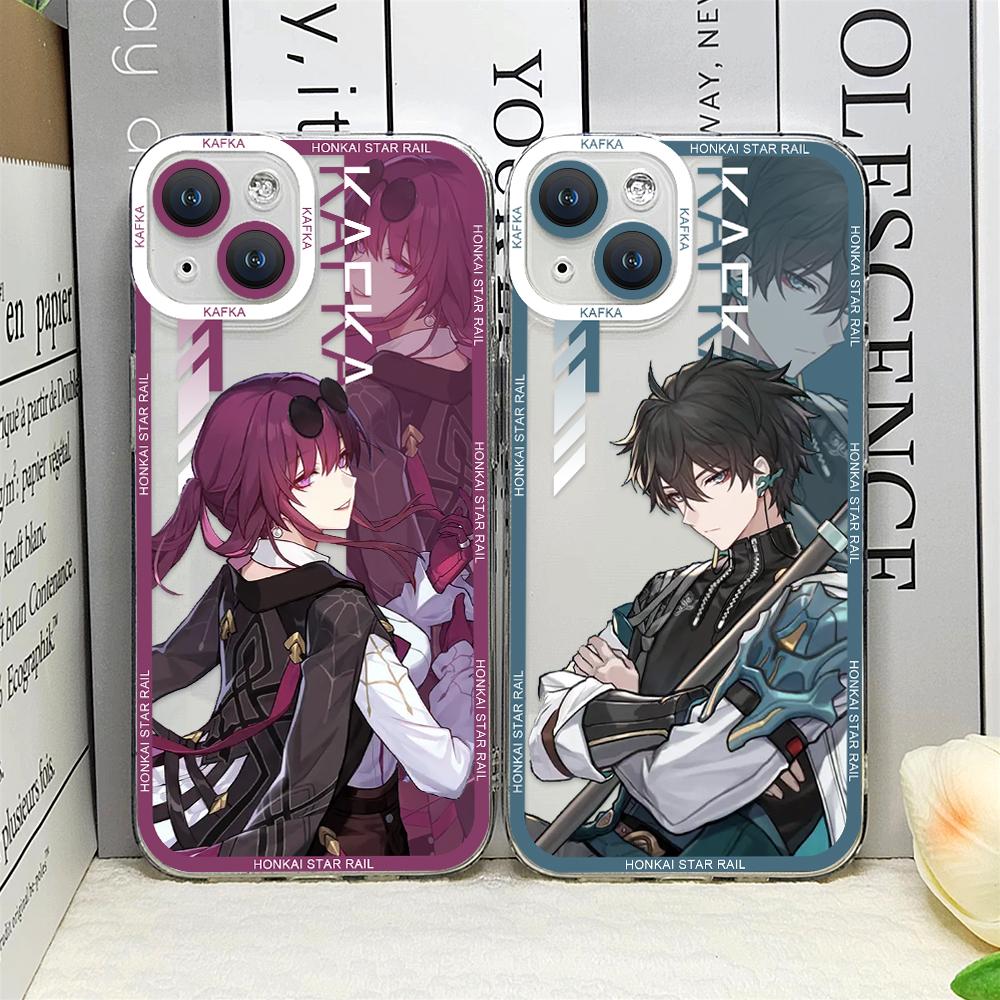 Чехол для телефона Honkai Star Rail Sampo Jing Yuan Kafka для IPhone 16 15 Pro Max 7 8 14 Plus 13Mini 12 11 X XS Мягкий прозрачный чехол Fundas