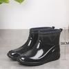 Water Shoes High-end Short Rain Shoes Men's Fashion Non-slip Rain Boots Fishing Waterproof Glue Shoes