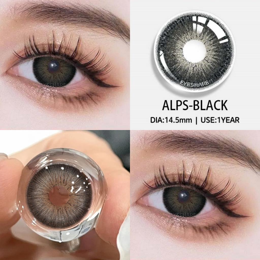 Eyeshare Цветные контактные линзы 1 пара цветных контактных линз модные темно-зеленые линзы для очков серые натуральные контактные линзы годовые линзы