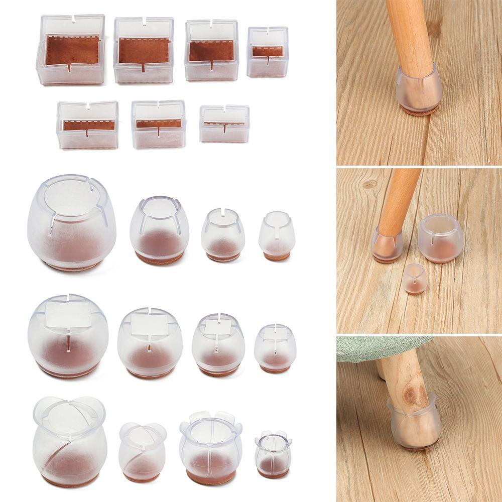 12Pcs/lot Thick Wear-resistant Silicone Floor Protector Chair Leg Caps Anti-slip Pad Table pads