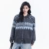 Unisex Oversized Knit Cardigan Sweater With Colorblock Casual Loose Fit Long Sleeve 2026