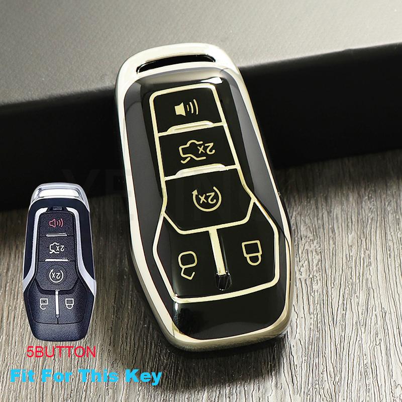 5 Кнопок ТПУ Чехол для Пульта Автомобильного Ключа Для Ford Fusion F-150 Edge Explorer Mustang Lincoln MKZ MKC Platinum 2016 F150 Lariat Чехол