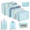 Набор для хранения в путешествиях из семи предметов: Косметичка, Органайзер для одежды, нижнего белья и Складной подпакет