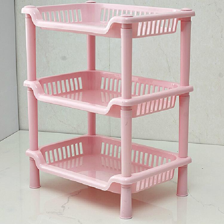 Nordic Style 3 Layers Corner Shelf Organizer Cabinet Bathroom Kitchen Sundries Plastic Storage Rack