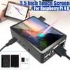 3.5 Inch TFT LCD Touch Screen + ABS Case + Touch Pen LCD Display HDMI-compatible Input Monitor Kit for Raspberry Pi 4 B