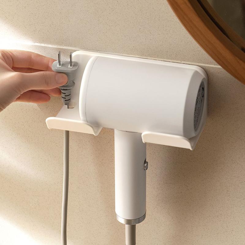 Держатель для фена, настенный органайзер для ванной комнаты, полка для хранения фена, многофункциональные настенные полки для аксессуаров для ванной комнаты